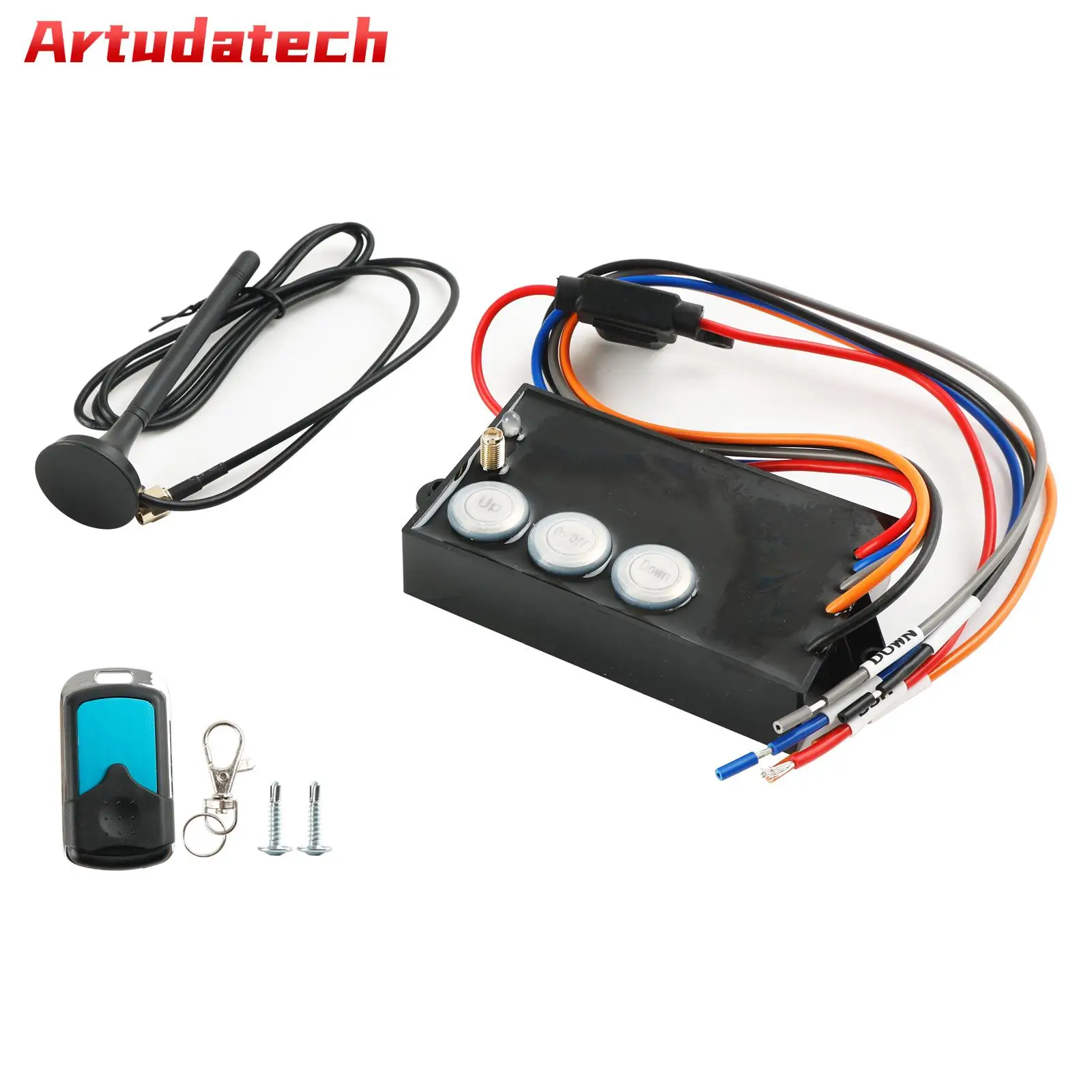 Artudatech 12 volt Hydraulic Lift Winch Dump Trailer Wireless Remote Control System