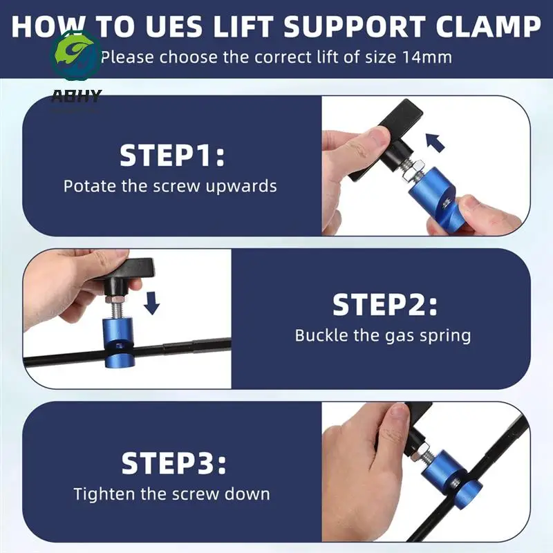 

ABHY-Car Hood Prop Strut Clamp Lift Support Clamp 0.55 Inch Hood Lift Support Clip For Car Rod Retaining Holder Tool Replacement