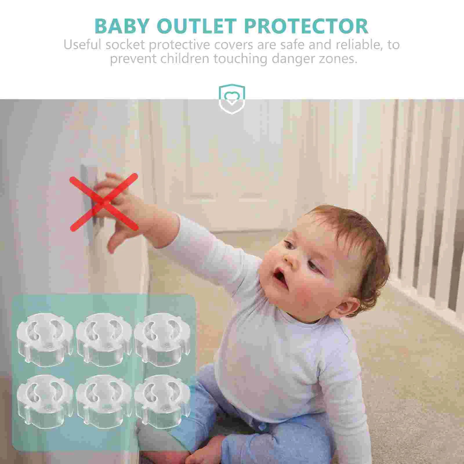 Child Proof Outlet Plug Cover Clear Electrical Socket Covers Baby Safety Plastic Proofing Plugs