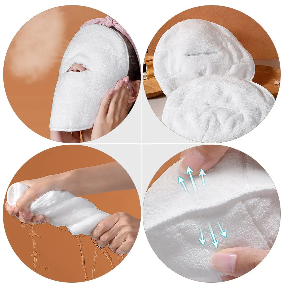 ผ้าขนหนูมาส์กหน้าผ้าคอรัลฟลีซ 2 ชิ้น สำหรับผู้หญิง บำรุงผิวหน้า ประคบร้อนเย็น ช่วยเพิ่มความชุ่มชื้น