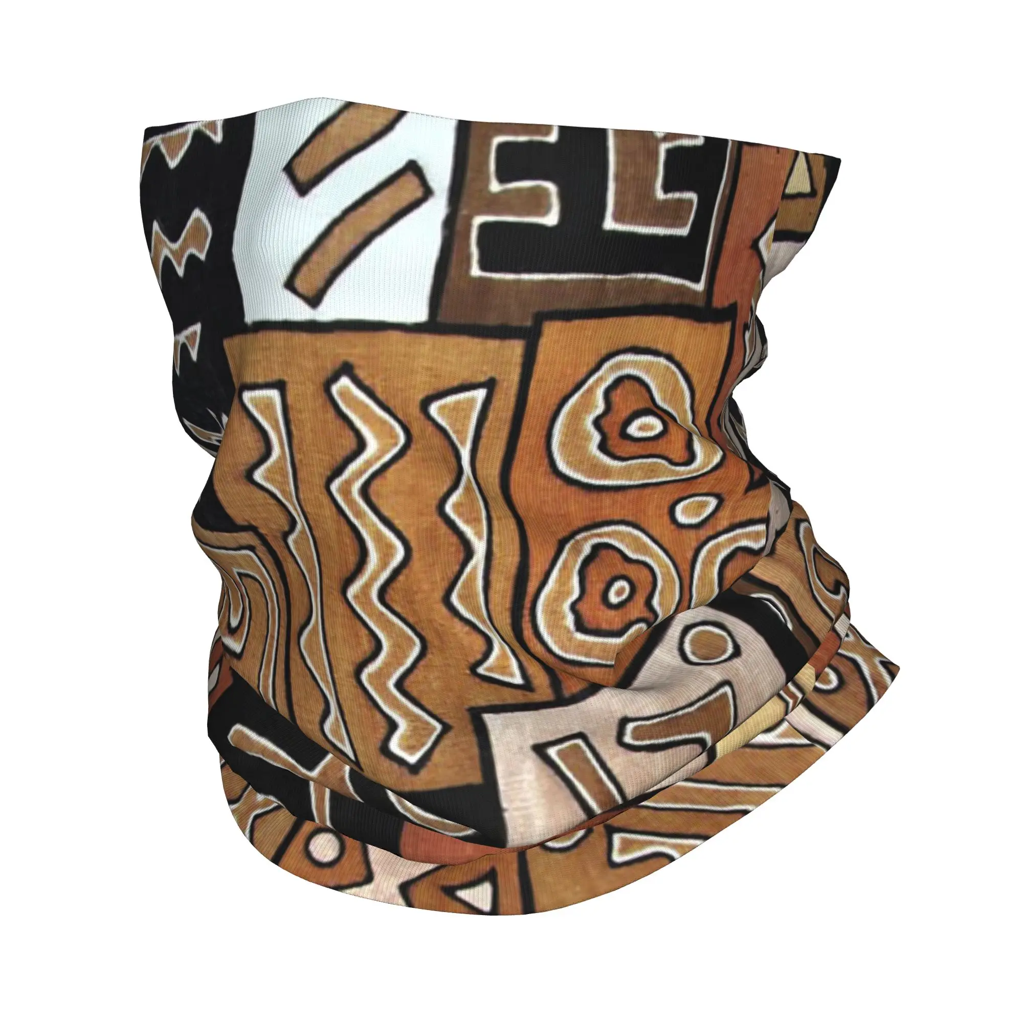 Biihudu African Tribal Pattern Bandana Neck Gaiter Printed Wrap Scarf Multi-use Face Mask Running For Men Women Adult
