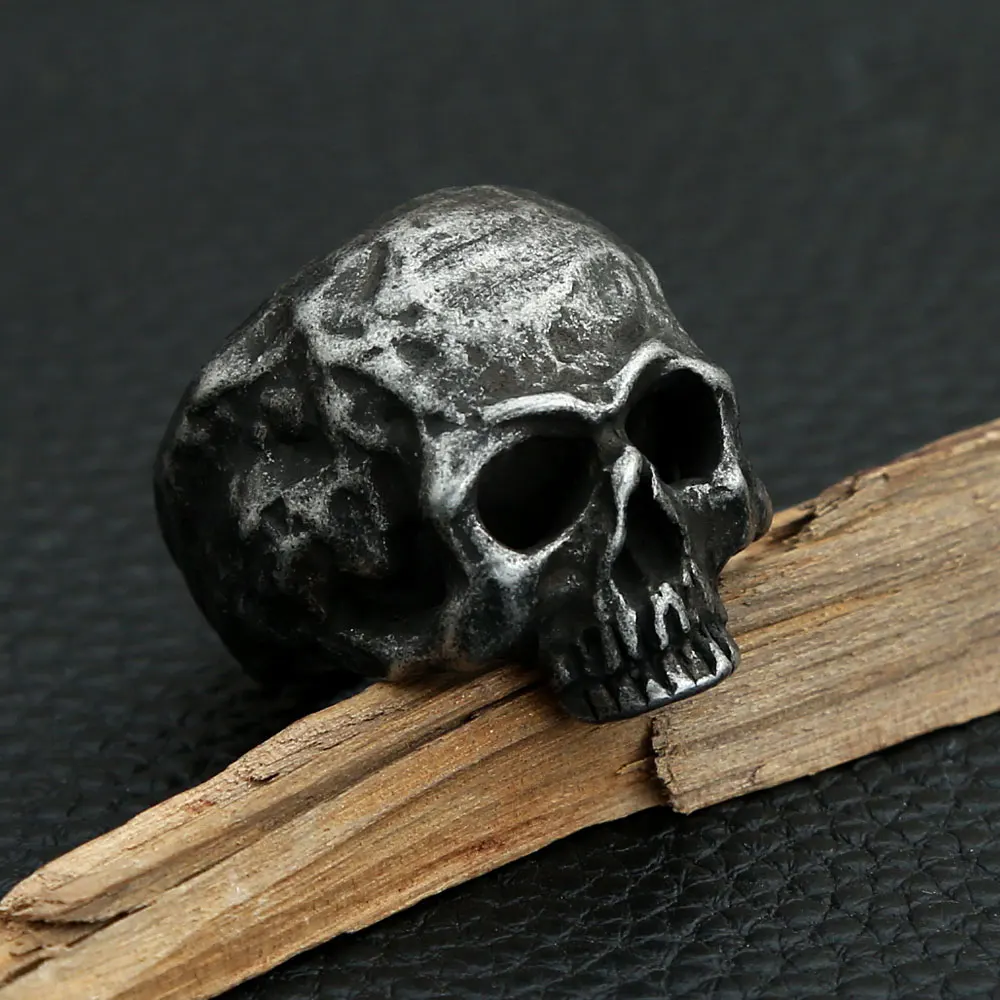 Vintage Skull Ring Punk Biker Motorcycle Band Rings For Men Women 316L Stainless Steel Fashion Jewelry Unique Gifts Wholesale