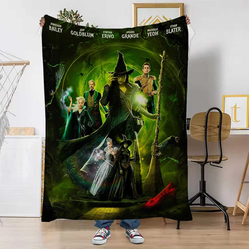 

Wicked Part Two Movie‎ Blanket Throw Blankets Luxury Designer Bedding Sofa Quilt Catnap Soft Plaid With Print Throws for Lounge