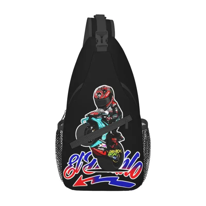 Bolso de hombro personalizado Fabio Quartararo para hombres, mochila cruzada de pecho, mochila de Camping de ciclismo, mochila de día