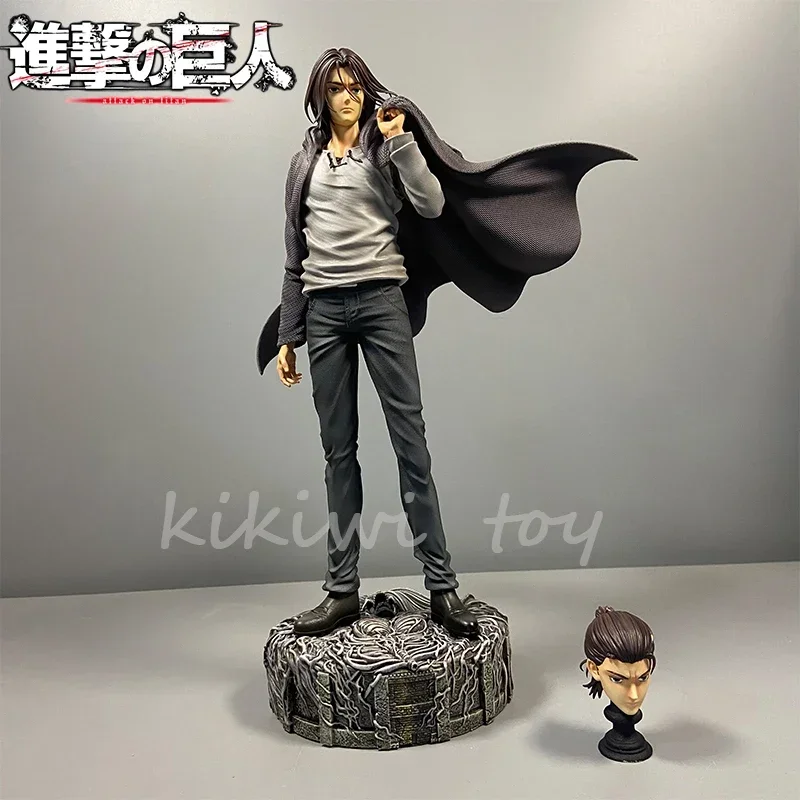 Attack On Titan Anime Figure Eren Jaeger Action Figure 30cm Jaeger Survey Corps Statue Figurine Model Doll Toy Christmas Gifts