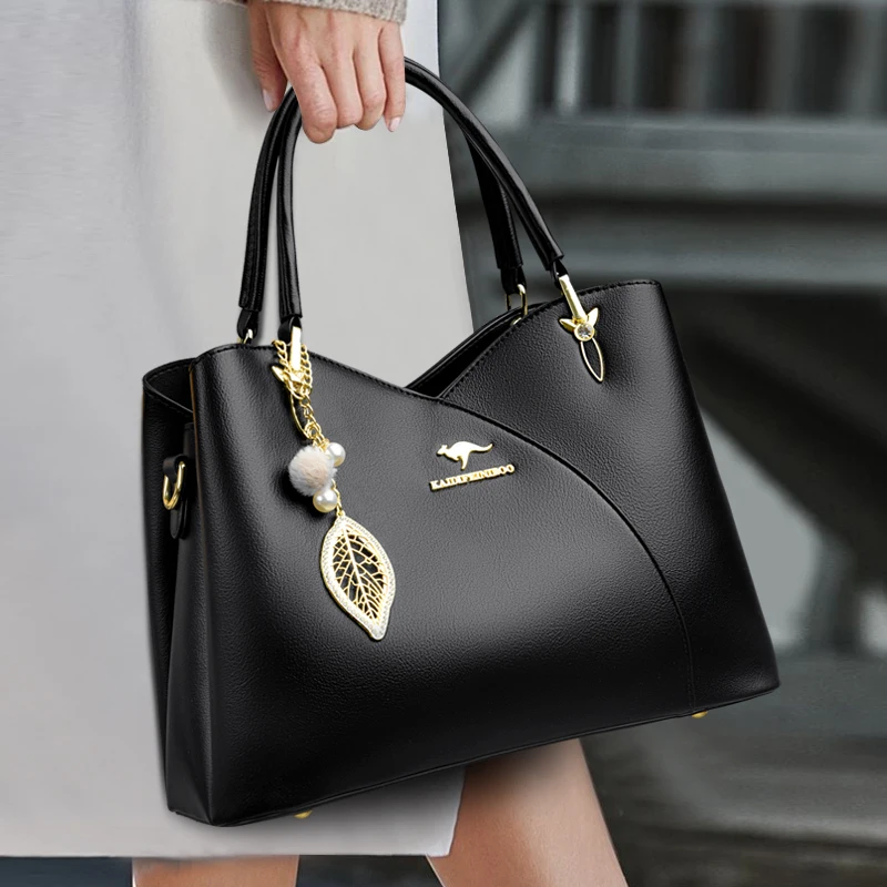 

Genuine Brand Three Layers Pu Leather Hand Bags Small Handbags Women Shoulder Bags Luxury Designer Casual Tote Shopping Bags New