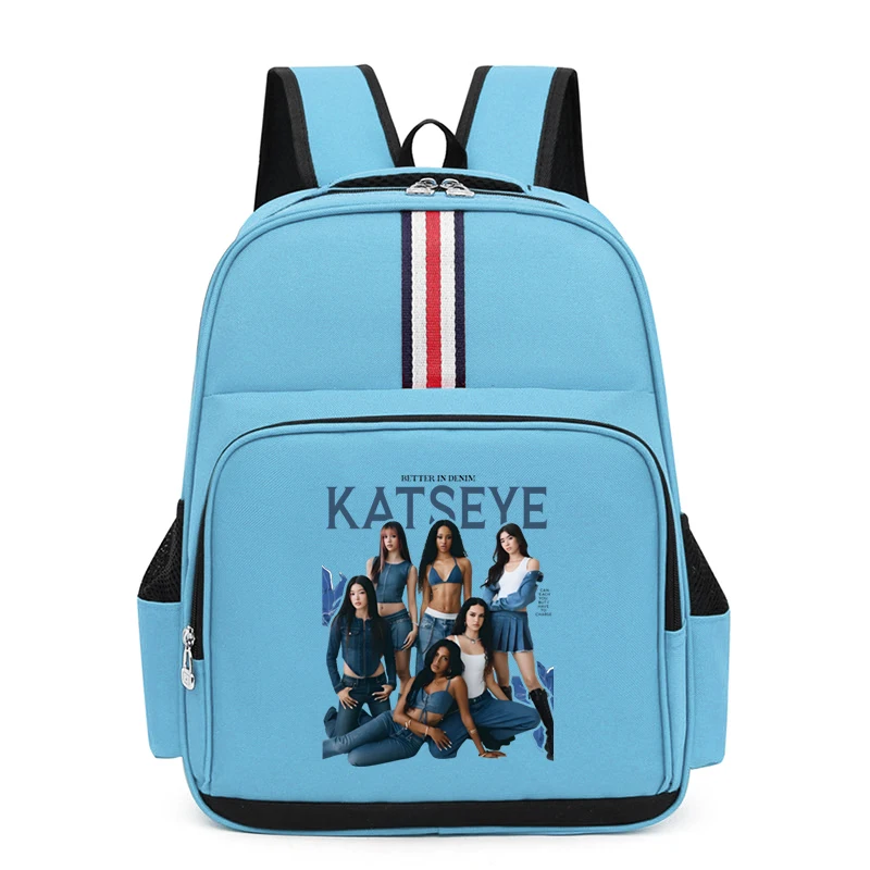 

Рюкзак для девочек Katseye, прочный студенческий рюкзак, детский водонепроницаемый рюкзак для мальчиков и девочек, школьный рюкзак Katseye Kpop для детей