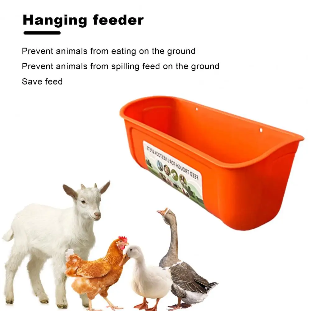 Durable Feeder Livestock Feeding Equipment Durable Hanging Fence Feeder Capacity Spill-proof Chicken Duck Goose for Automatic