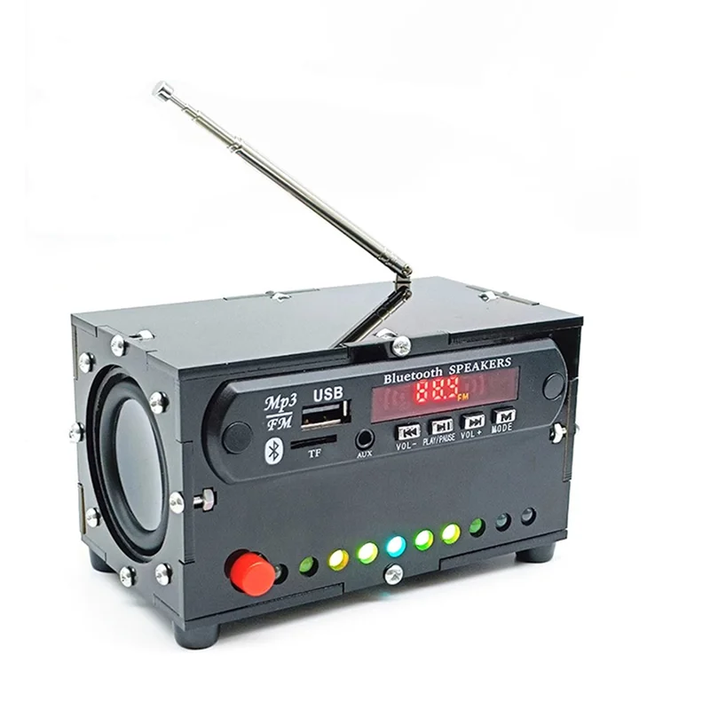 ยอดเยี่ยม-DIY วิทยุ FM ชุดอิเล็กทรอนิกส์บลูทูธ 5Wx2 Spectrum ระบุเครื่องเล่นเพลงบัดกรี Practice