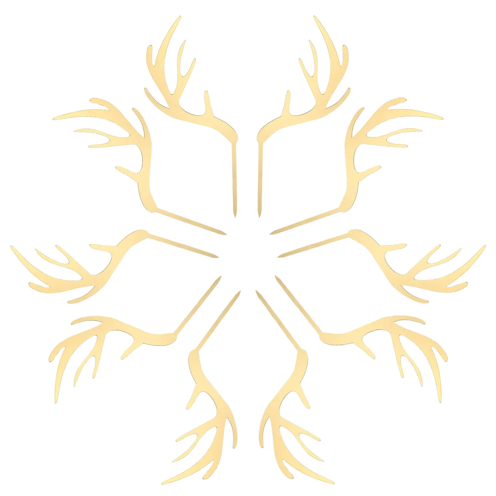 

5Pcs Deer Antlers Cake Topper Christmas Cupcake Decorations Food Picks Holiday Party Dessert Decoration Xmas Treats