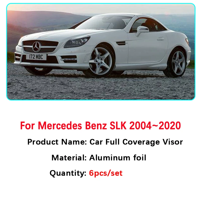 For Mercedes Benz SLK R171 R172 2004~2020 Car Windshield Visor Full Window Sun Protection Anti-UV Sunshades Car Accessories 2019