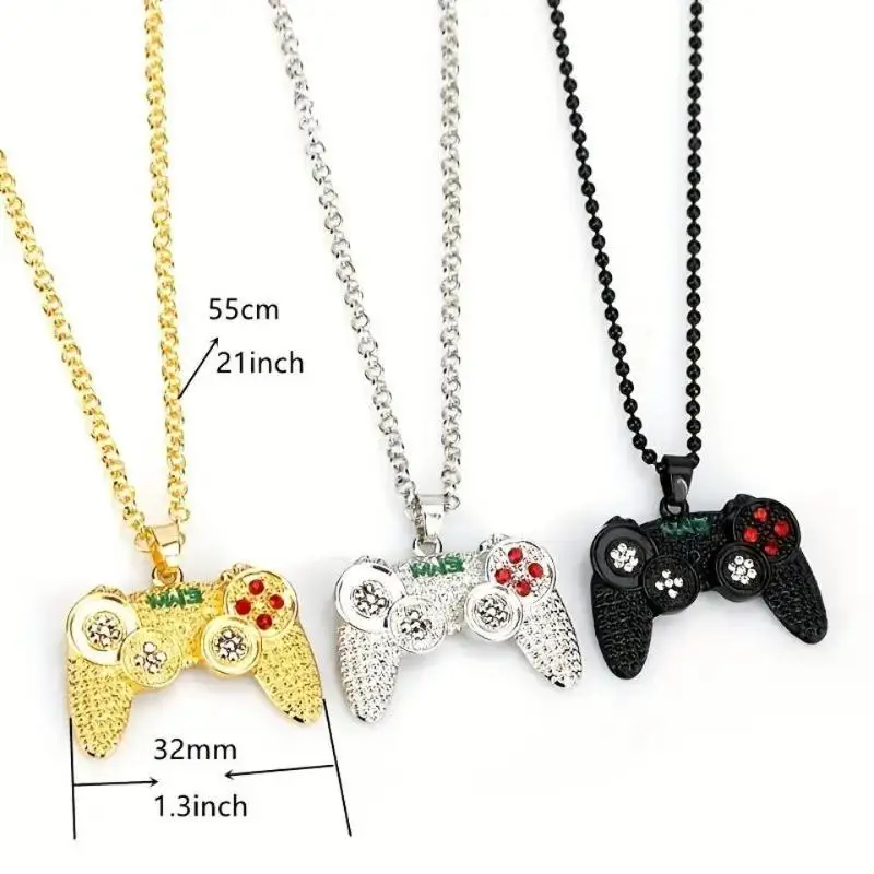 RAKOL Trendy Gamepad Lightning Stainless Steel Necklaces For Women Men Gold Color Metal Necklace Party Everyday Jewelry image 6
