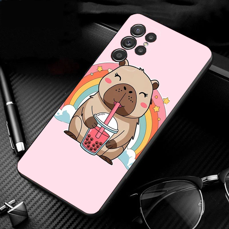 

Cartoon capybara Phone Case For Samsung Galaxy S25 S24 S23 S22 S21 Ultra S24 S23 S22 S21 S25 Plus S24 S20 FE