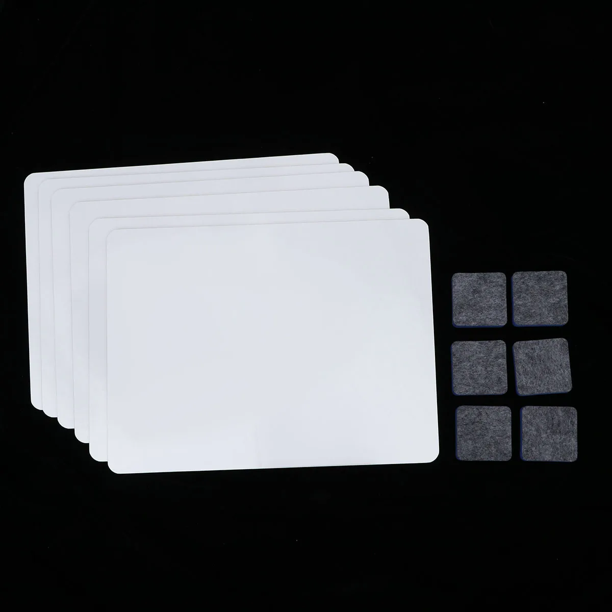 

6Pcs Mini Portable Desktop Whiteboard Set Erasable Message Board Includes Erasers Lightweight Office Study Learning Tool