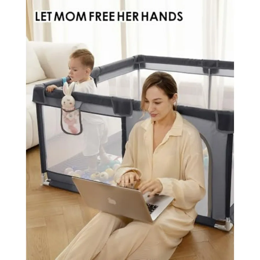 Box per bambini extra large da 50 x 50 per neonati e bambini piccoli Centro attività sicuro con recinzione da gioco morbida Cortile di sicurezza per interni Facile da A