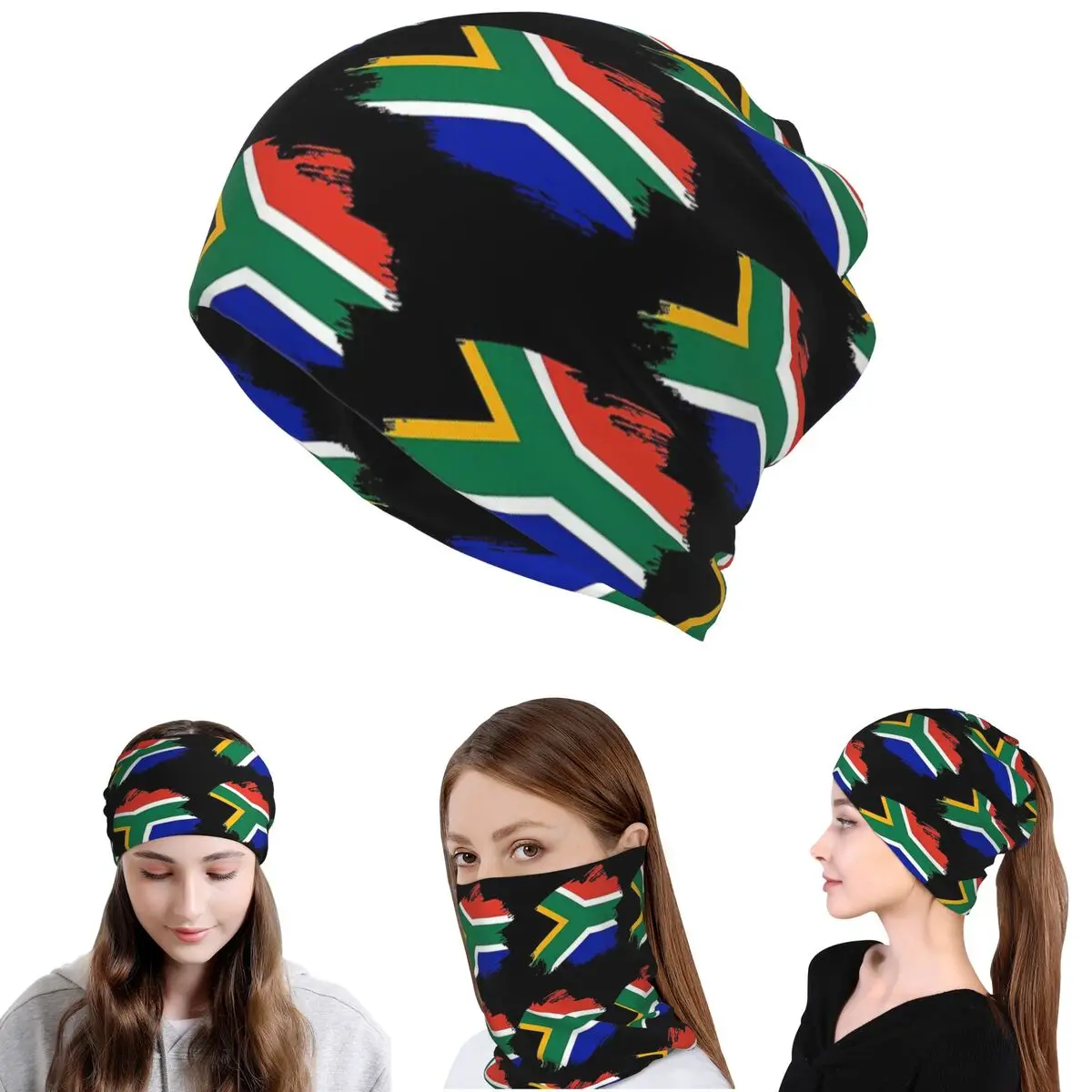 

South African Springboks Flag Bandana Neck Gaiter Magic Scarf Warm Headwear Beanies Hat Unisex Adult Winter