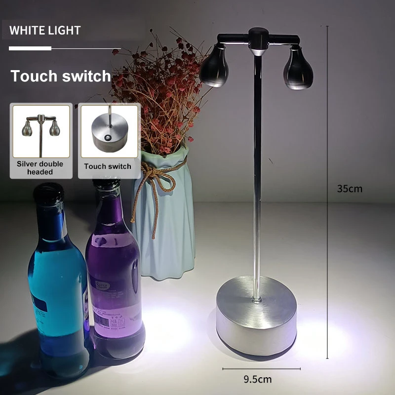 Led Table Lamp 2-levels Brightness Universal Home Decoration Nightstand Bedside Light Cordless Portable Home Accessories