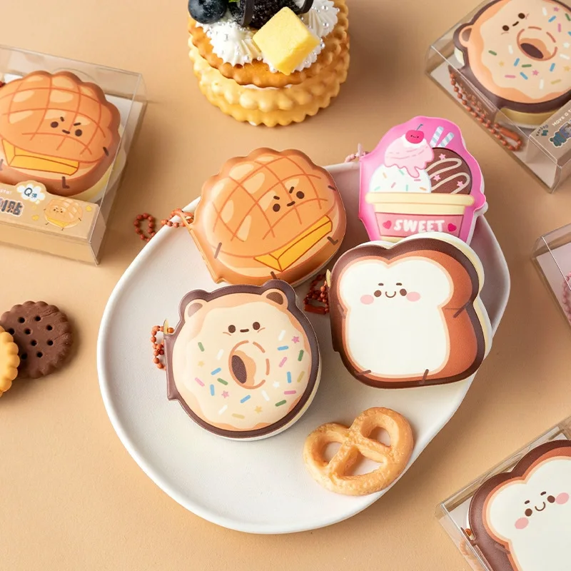 Cartoon Soft Silicone Cover Memo Pad Paper Sticky Notes Planner Sticker Dessert Game Series Notepad Office School Supplies 1Pcs