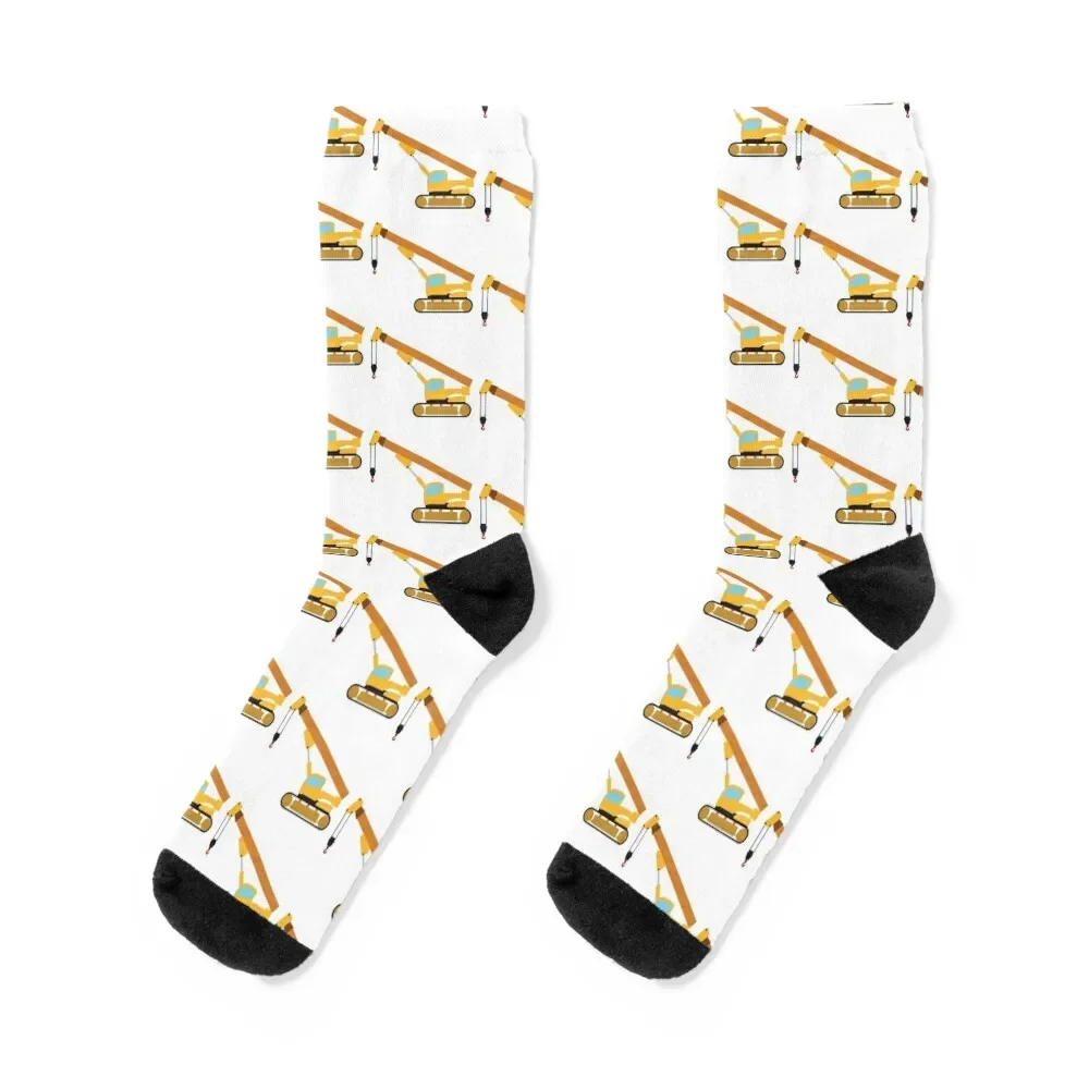 Crane Construction Truck Socks anime custom sports funny gift basketball Men's Socks Women's