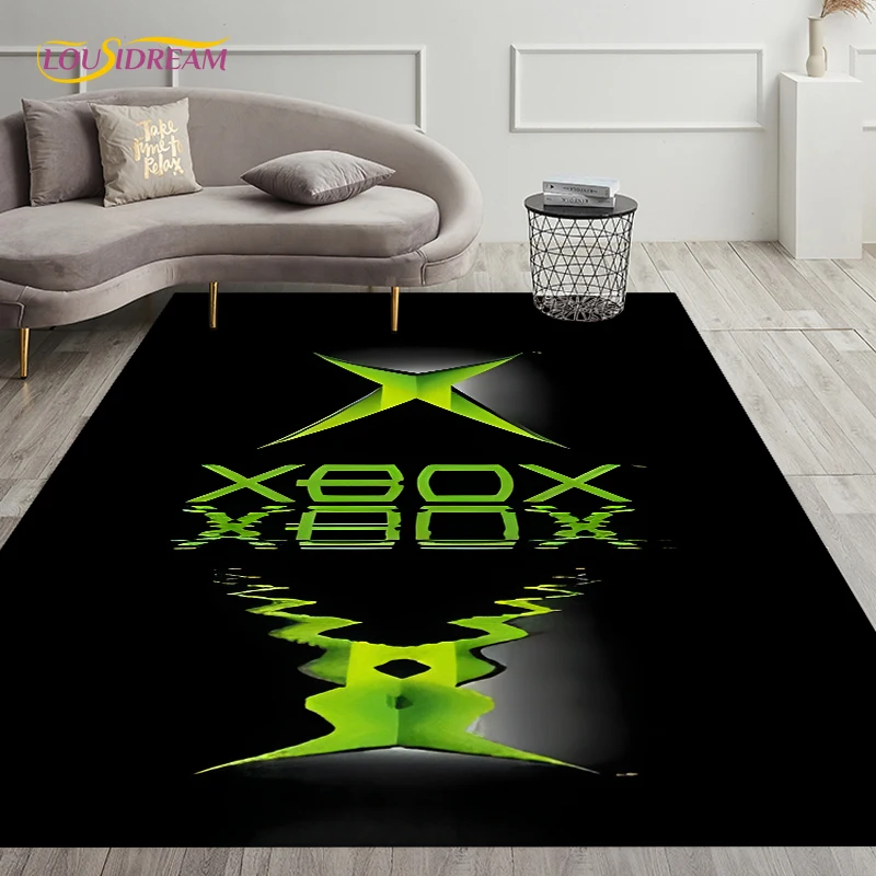 Alfombras creativas para juegos de Gamer Xbox, alfombras para sala de estar, dormitorio, juego decorativo para niños, alfombra antideslizante para