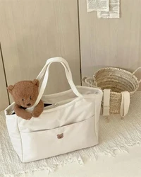 MILANCEL New Korean Mommy Bag Multi-functional Handbag Fashion Shoulder Bag Outdoor Lightweight Canvas Mon Bag