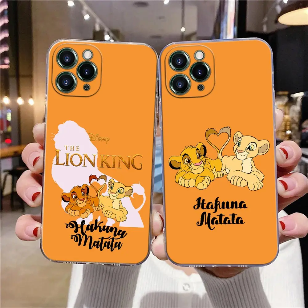 Disney The Lion King HAKUNA MATATA Clear Case For iPhone 16 15 14 13 12 11 Pro Max Mini Xs X 8 Plus Cover For iphone 16 Pro Case