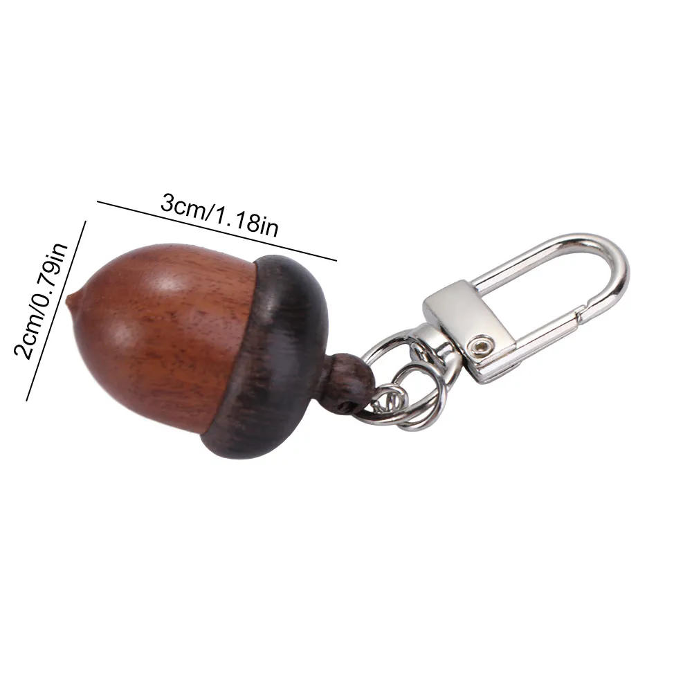 Simulation Acorn Acorn Keychain Small Item Storage Lightweight Bag Pendant O-Shaped Buckle Round Metal Keychain Gift Giving