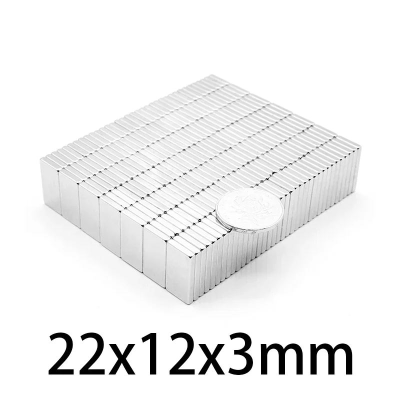 22x12x3 مللي متر مغناطيس مستطيل 22*12*3 مللي متر للثلاجات المنزلية والمكاتب DIY 22x12x3