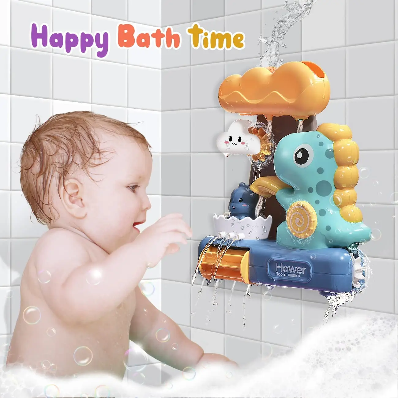 Baby Bath Toys Cartoon Animal Dinosaur Bathroom Water Toys for Children Bath Shower Head Bathe Play Water Game Toys for Kids