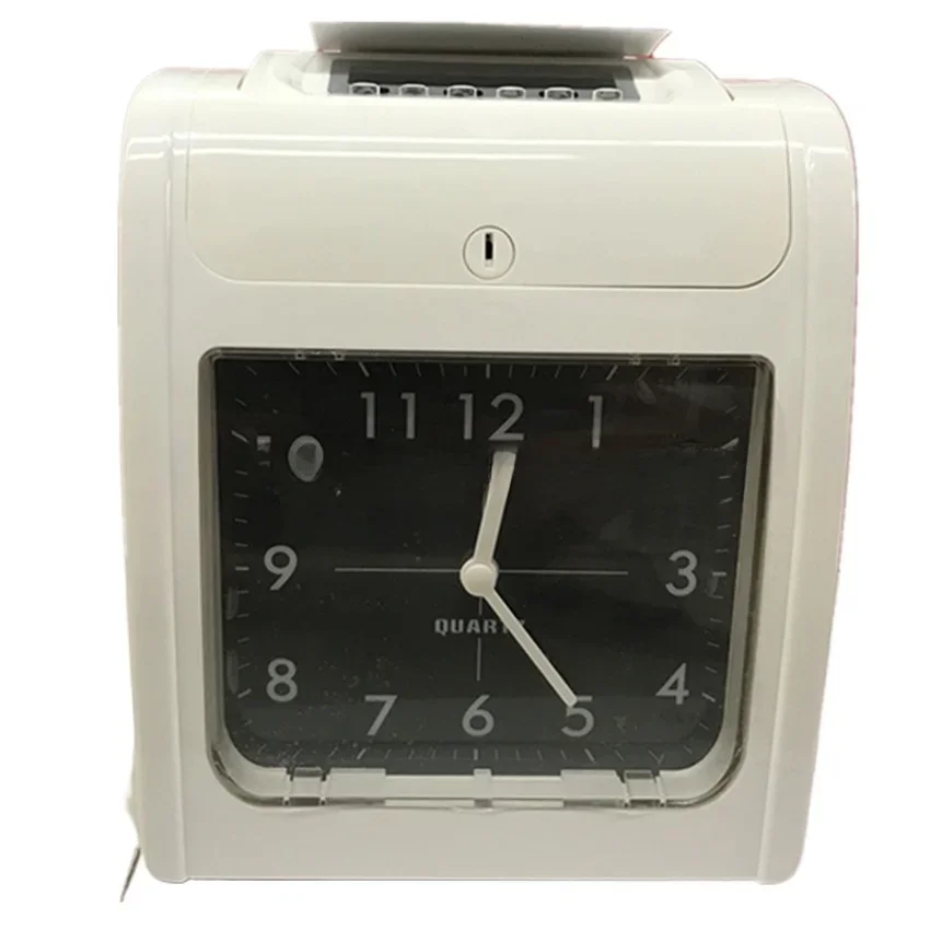 

Export, English attendance machine, red and black two-color, automatic shift 24 shifts with battery, English clock in kind