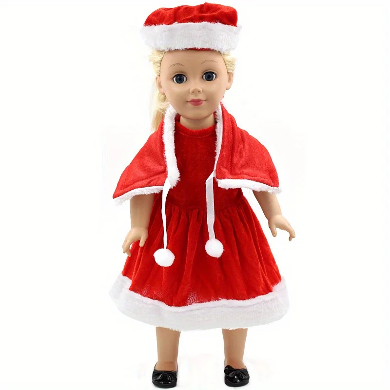 Doll clothes are suitable for 18-inch American dolls. (The product does not include dolls and shoes.) Christmas costume.