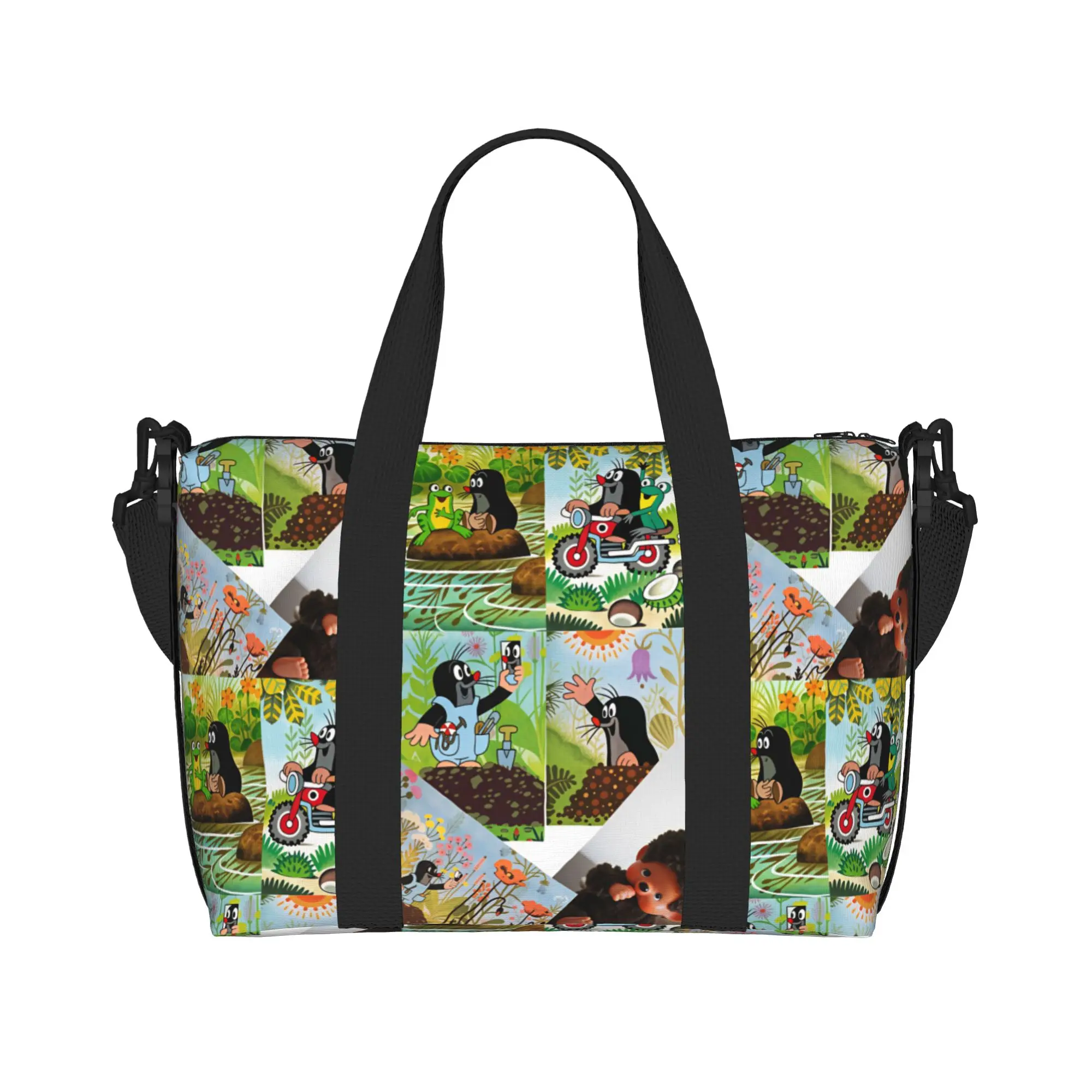 Custom Large T-The L-Little M-Mole Cartoon Tote Bag Women Krtek Krtecek Anima Shoulder Shopping Gym Beach Travel Bag
