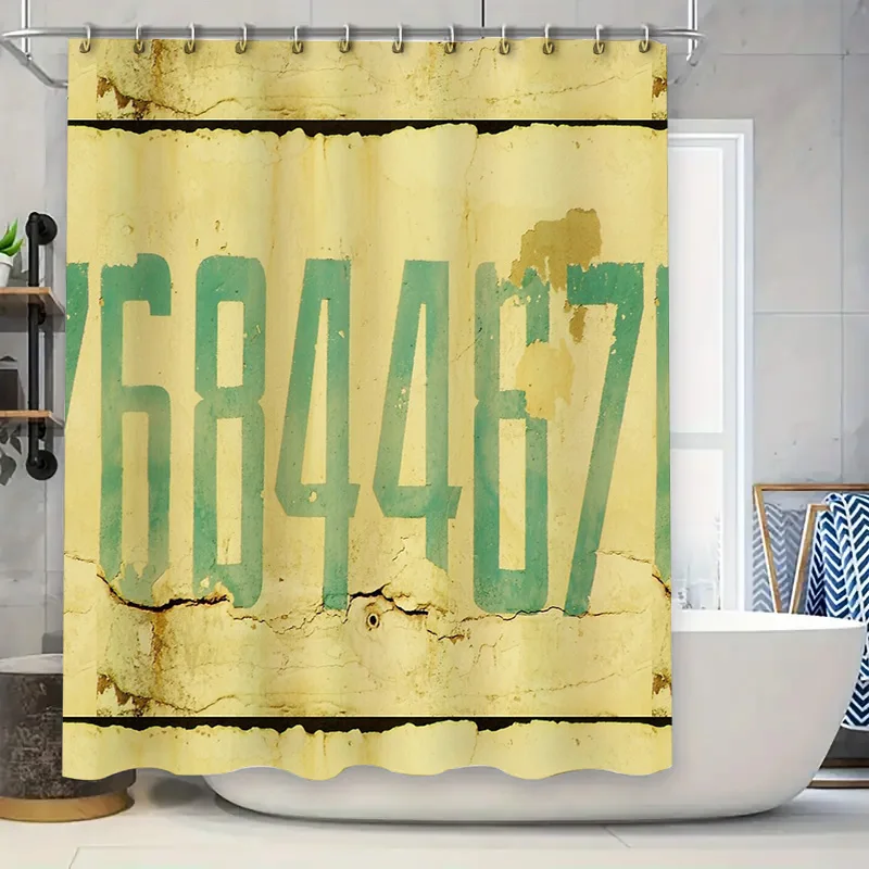 

Занавеска для душа в ванной комнате, винтажный цветочный узор, водонепроницаемая тканевая занавеска для спа-отеля, дома