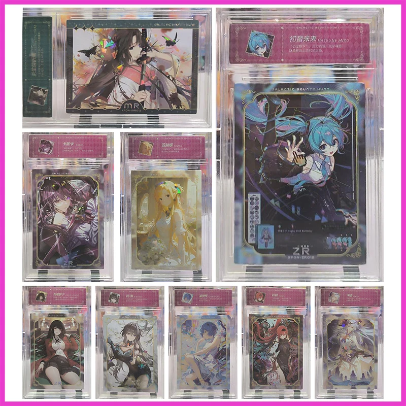 Anime Goddess Story Rare MR ZR Refraction Game Collectible Cards Kafka Hatsune Miku Yuuki Asuna Toys for boys Birthday Present