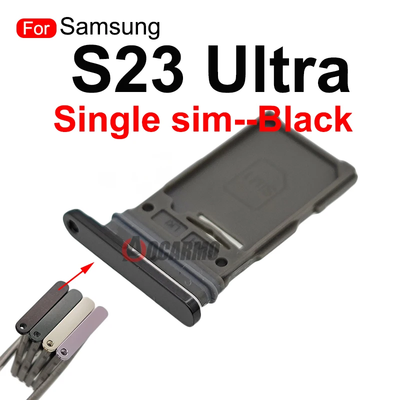 For Samsung Galaxy S23 Ultra S23+ Plus Sim Tray Single + Dual SIM Card Slot Holder Replacement Parts