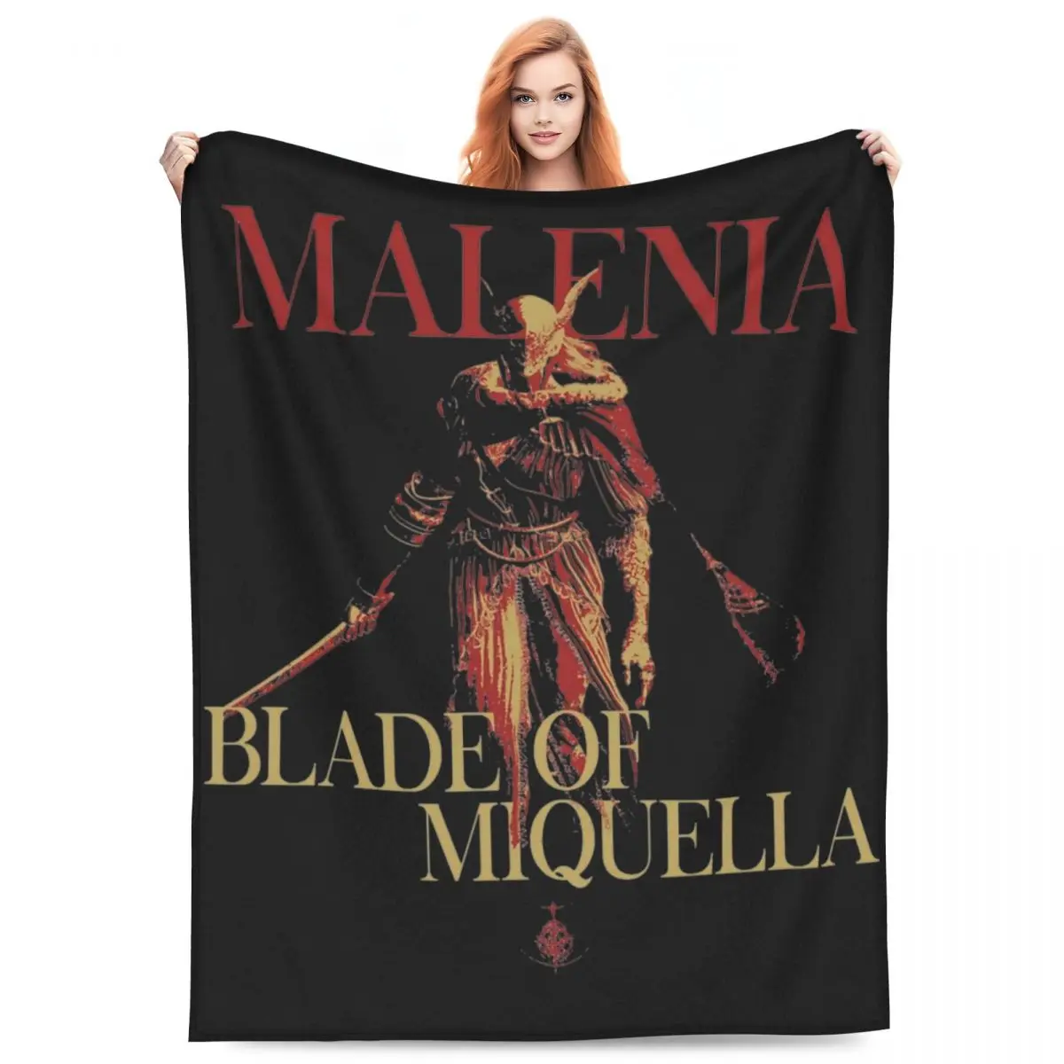 Comfort Malenia Blade Of Miquella Blanket Merchandise Home Decorative Video Games Throw Blanket Super Warm Velvet for Bedroom