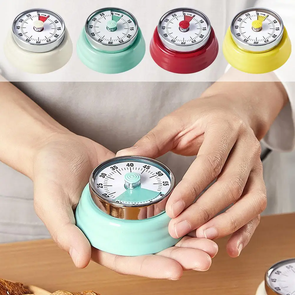 1pc Visual Timer Mechanical Countdown Timers Kitchen Classroom Baking Clock For Teaching Meeting Cookin Working U7w0