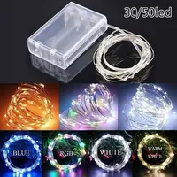 30/50LED 3M/5M LED Battery Powered Festival Lights String LED Copper Wire Fairy String Light Christ