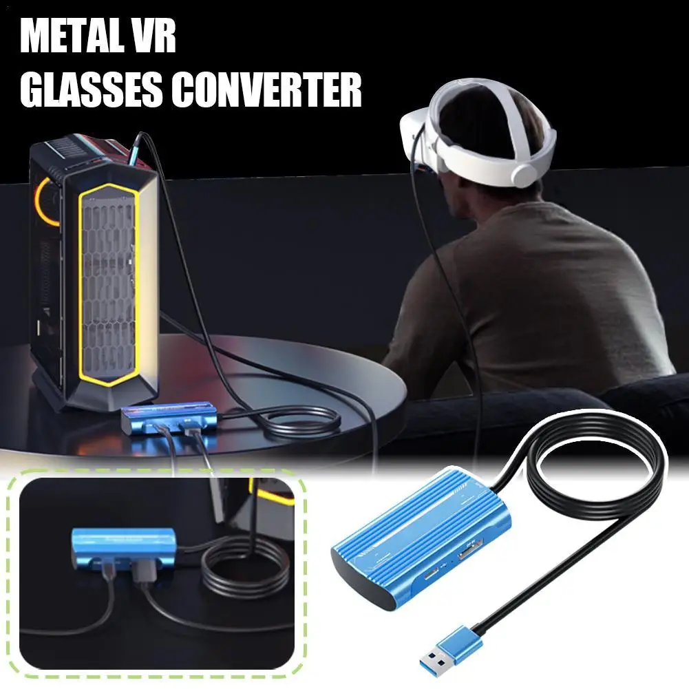 For Psvr2 Glasses Converter Compatible With Steam Vr Games PS5 VR2 PC Adapter Metal VR Glasses Converter