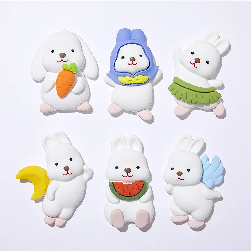 

2pcs oversized rabbit cartoon resin jewelry accessories DIY children's fun cream glue mobile phone case homemade refrigerator st