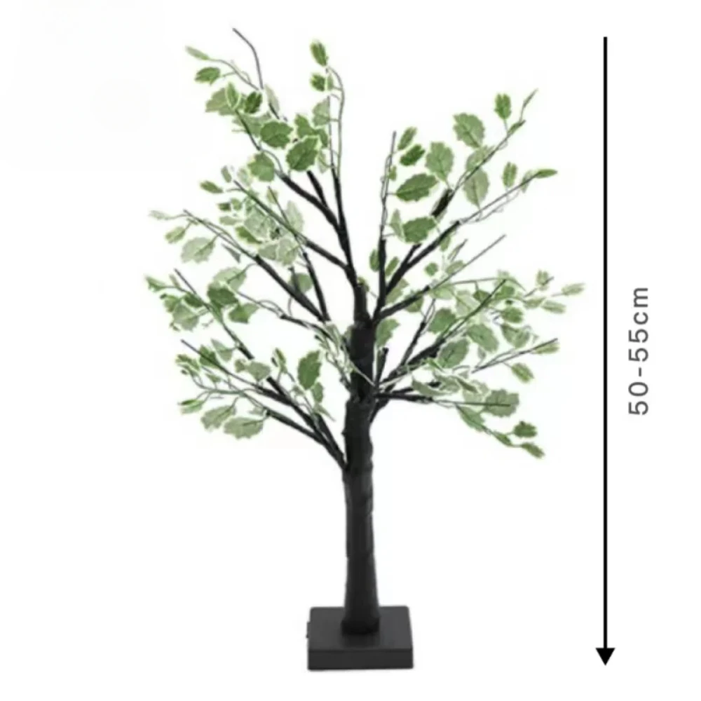 Lumière d\'arbre de bouleau blanc de simulation d\'intérieur de LED, lumière de décoration à la maison, fête de Noël, villa, chambre d\'hôtel, scène