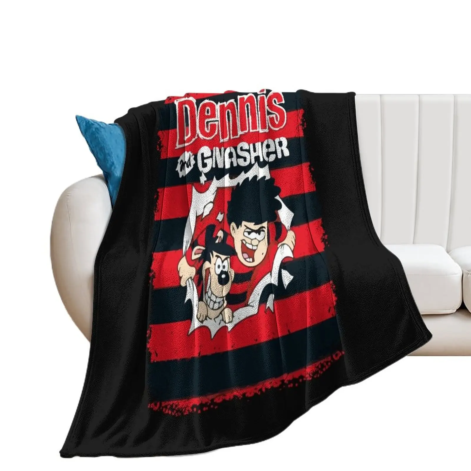 Dennis and Gnasher Throw Blanket Retros Decoratives Sleeping Bag Bed Blankets