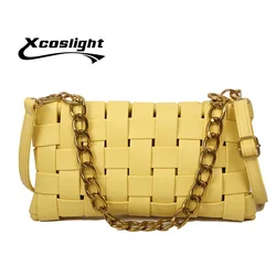 2023 New Trend Wild Metallic Braid Women Ladies Design Messenger piccola borsa quadrata borsa di lusso