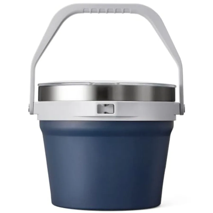 

7L Insulated Ice Bucket with Lid Double Wall Vacuum Stainless Steel Beverage Bucket Keeps Frozen Longer Holds 6 Longnecks or 3