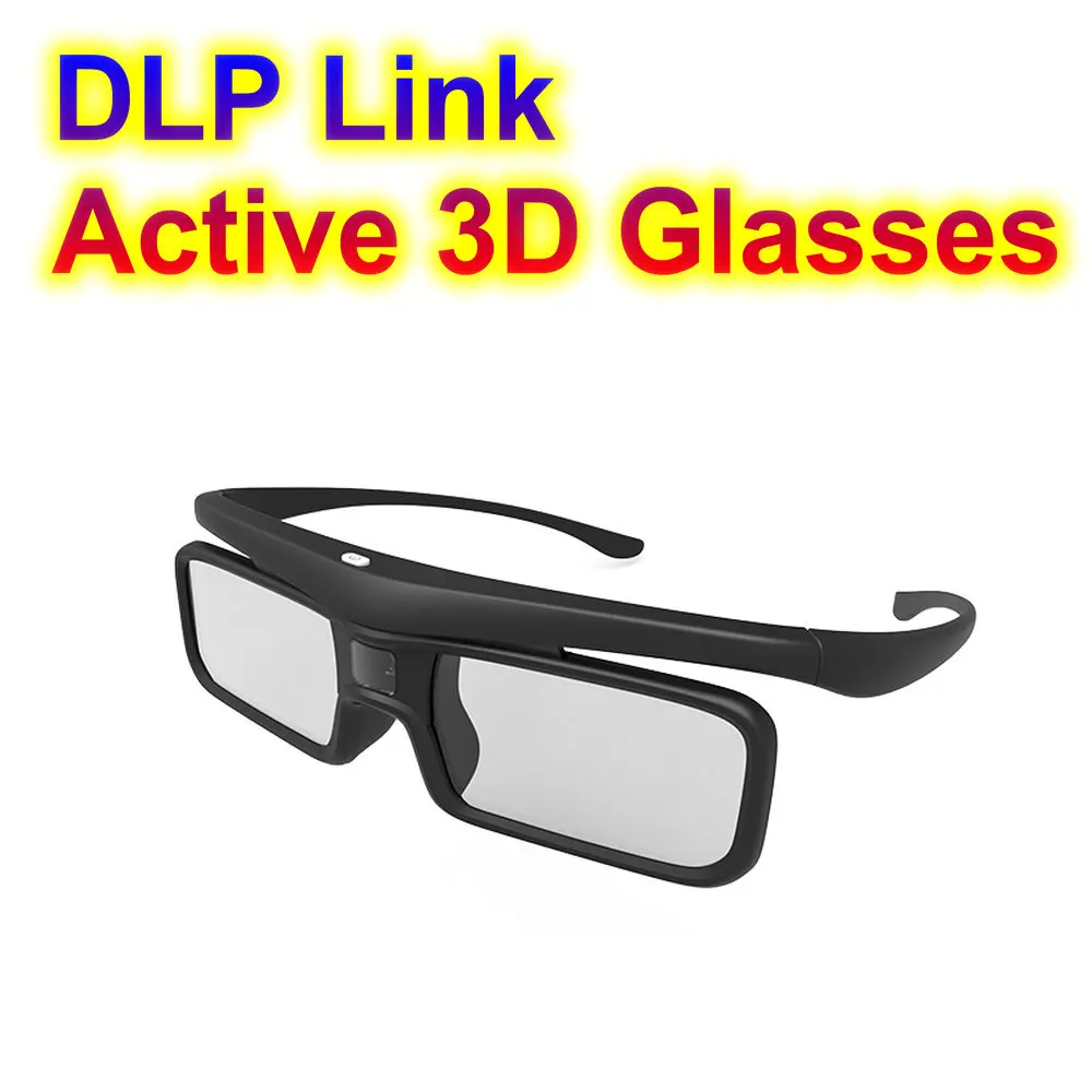 DLP Link Real 3D Glasses Rechargeable Active Shutter Eyeglasses for Home Cinema DLP Projector UFO P19 P20 U30 U70 U50 U90 R17 19