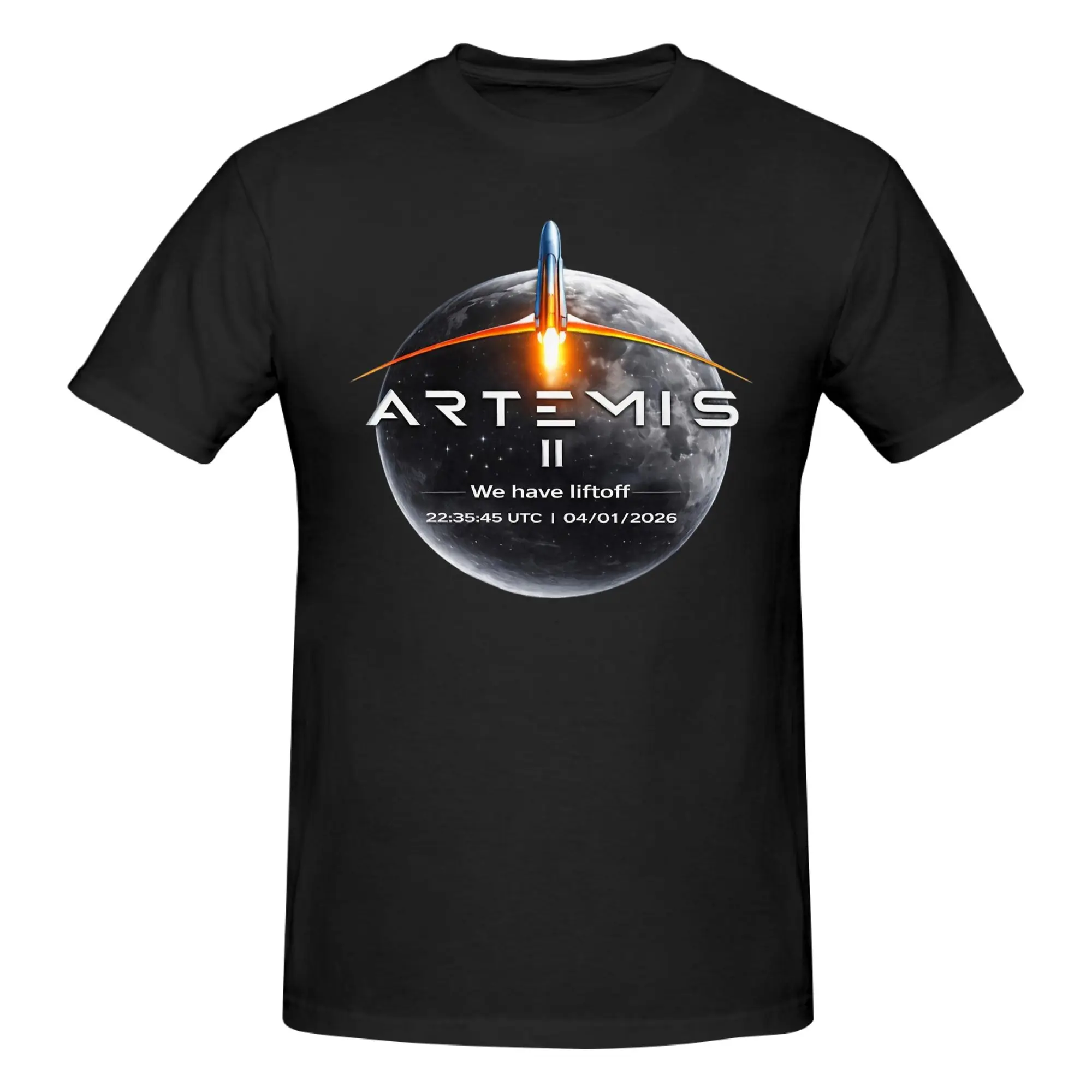 Camiseta 100% de algodón con gráfico novedoso de cohete SLS, camisetas Moonfall Artemis para hombre, 1 pieza