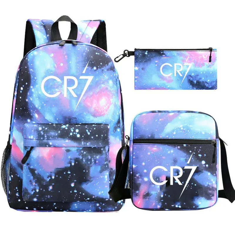 CR7 Backpack Printing School Bags for Teenage Girls Boys College Schoolbag High Student Nylon Laptop Mochilas