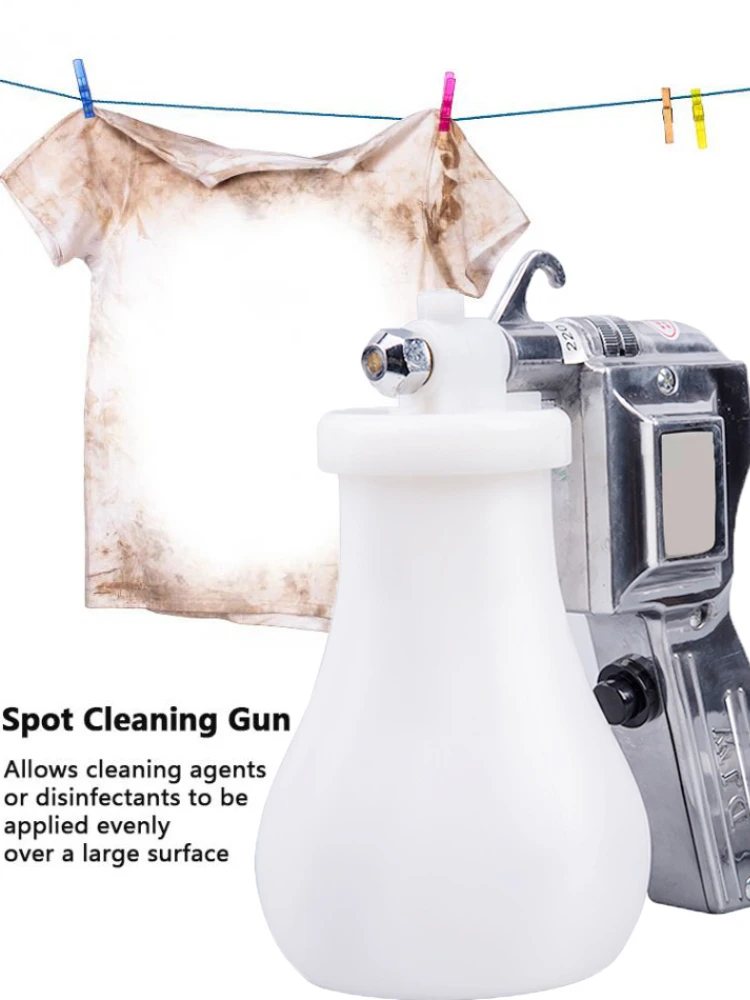 Airbrush Cleaning Gun AC 220V 40W Electric Textile Spot Removing Spray Gun Adjustable Pressure Clothing Dust Cleaner spray gun