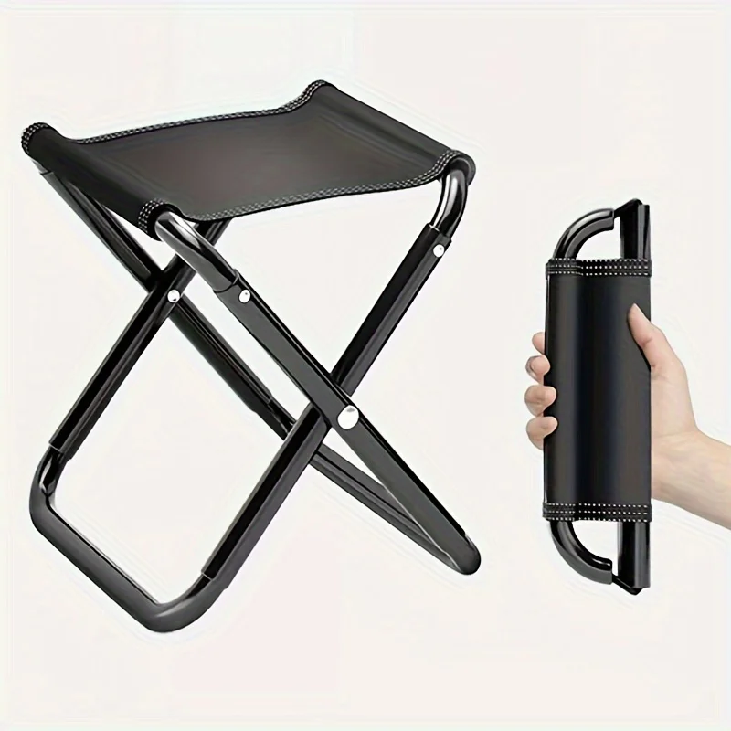 Ultra-Compact Folding Stool With  Bag - 200 Lbs Capacity, Portable & Durable For , Outdoor, Travel, Camping, Beach