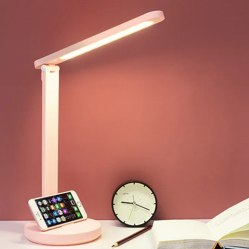 Folding Charging LED Desk Lamp For Learning Children's Dormitory Eye Protection Reading Night Light Charging USB Table Lamps